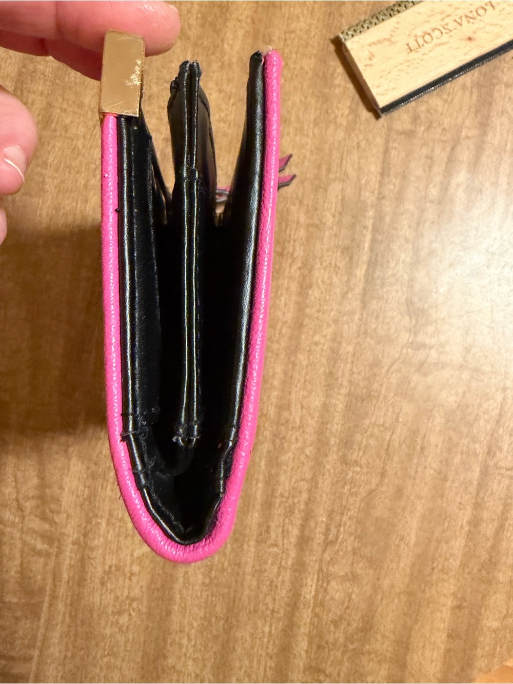 Barbiecore Hot Pink Wallet with Gold Accents - Picture 11 of 12